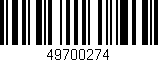 Código de barras (EAN, GTIN, SKU, ISBN): '49700274'