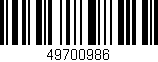Código de barras (EAN, GTIN, SKU, ISBN): '49700986'