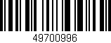 Código de barras (EAN, GTIN, SKU, ISBN): '49700996'