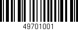 Código de barras (EAN, GTIN, SKU, ISBN): '49701001'