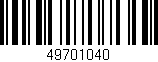 Código de barras (EAN, GTIN, SKU, ISBN): '49701040'