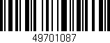 Código de barras (EAN, GTIN, SKU, ISBN): '49701087'