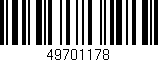 Código de barras (EAN, GTIN, SKU, ISBN): '49701178'