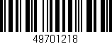 Código de barras (EAN, GTIN, SKU, ISBN): '49701218'