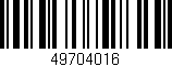Código de barras (EAN, GTIN, SKU, ISBN): '49704016'