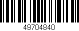 Código de barras (EAN, GTIN, SKU, ISBN): '49704840'