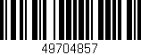 Código de barras (EAN, GTIN, SKU, ISBN): '49704857'