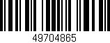 Código de barras (EAN, GTIN, SKU, ISBN): '49704865'