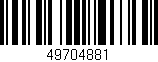 Código de barras (EAN, GTIN, SKU, ISBN): '49704881'