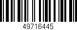Código de barras (EAN, GTIN, SKU, ISBN): '49716445'