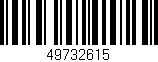 Código de barras (EAN, GTIN, SKU, ISBN): '49732615'