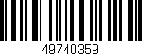 Código de barras (EAN, GTIN, SKU, ISBN): '49740359'