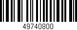 Código de barras (EAN, GTIN, SKU, ISBN): '49740800'