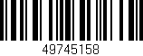 Código de barras (EAN, GTIN, SKU, ISBN): '49745158'
