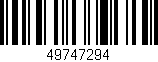 Código de barras (EAN, GTIN, SKU, ISBN): '49747294'