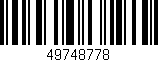 Código de barras (EAN, GTIN, SKU, ISBN): '49748778'