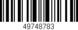Código de barras (EAN, GTIN, SKU, ISBN): '49748783'