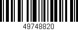 Código de barras (EAN, GTIN, SKU, ISBN): '49748820'