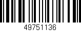 Código de barras (EAN, GTIN, SKU, ISBN): '49751136'