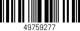 Código de barras (EAN, GTIN, SKU, ISBN): '49759277'