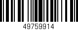 Código de barras (EAN, GTIN, SKU, ISBN): '49759914'