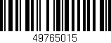 Código de barras (EAN, GTIN, SKU, ISBN): '49765015'