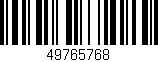 Código de barras (EAN, GTIN, SKU, ISBN): '49765768'