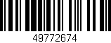 Código de barras (EAN, GTIN, SKU, ISBN): '49772674'