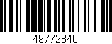 Código de barras (EAN, GTIN, SKU, ISBN): '49772840'