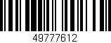 Código de barras (EAN, GTIN, SKU, ISBN): '49777612'
