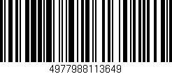Código de barras (EAN, GTIN, SKU, ISBN): '4977988113649'