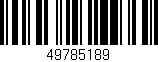 Código de barras (EAN, GTIN, SKU, ISBN): '49785189'
