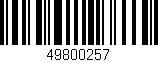 Código de barras (EAN, GTIN, SKU, ISBN): '49800257'