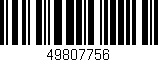 Código de barras (EAN, GTIN, SKU, ISBN): '49807756'
