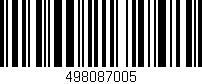 Código de barras (EAN, GTIN, SKU, ISBN): '498087005'