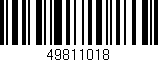 Código de barras (EAN, GTIN, SKU, ISBN): '49811018'