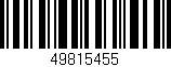 Código de barras (EAN, GTIN, SKU, ISBN): '49815455'
