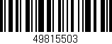 Código de barras (EAN, GTIN, SKU, ISBN): '49815503'