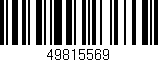Código de barras (EAN, GTIN, SKU, ISBN): '49815569'