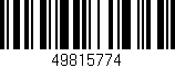 Código de barras (EAN, GTIN, SKU, ISBN): '49815774'