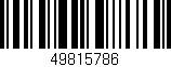 Código de barras (EAN, GTIN, SKU, ISBN): '49815786'