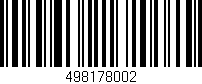 Código de barras (EAN, GTIN, SKU, ISBN): '498178002'