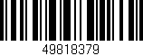 Código de barras (EAN, GTIN, SKU, ISBN): '49818379'