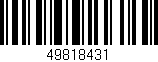 Código de barras (EAN, GTIN, SKU, ISBN): '49818431'