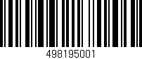 Código de barras (EAN, GTIN, SKU, ISBN): '498195001'