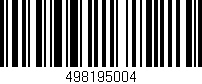 Código de barras (EAN, GTIN, SKU, ISBN): '498195004'