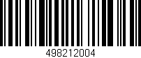 Código de barras (EAN, GTIN, SKU, ISBN): '498212004'
