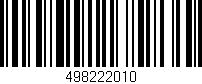 Código de barras (EAN, GTIN, SKU, ISBN): '498222010'