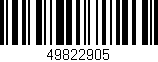 Código de barras (EAN, GTIN, SKU, ISBN): '49822905'