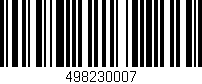 Código de barras (EAN, GTIN, SKU, ISBN): '498230007'
